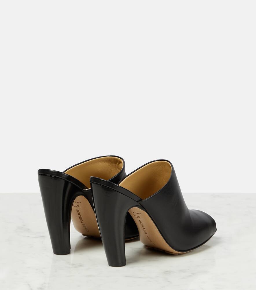 Bottega Veneta Lagoon leather peep-toe mules