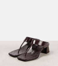 Bottega Veneta Marella Intrecciato 45 leather thong sandals