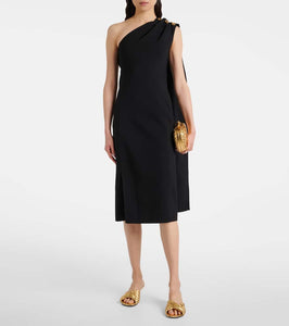 Bottega Veneta One-shoulder cr√É¬™pe midi dress