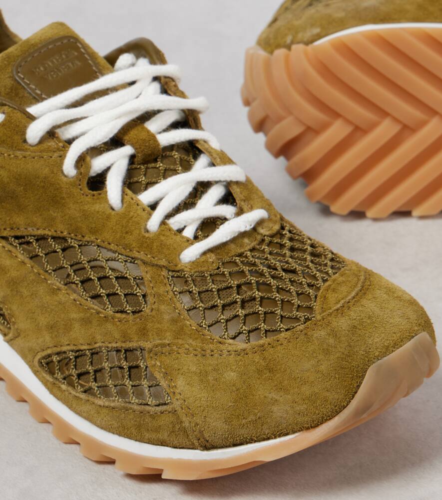 Bottega Veneta Orbit suede-trimmed mesh sneakers