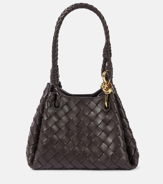Bottega Veneta Parachute Small Intrecciato leather shoulder bag. Shop Bottega Veneta Shoulder Bags for women now.