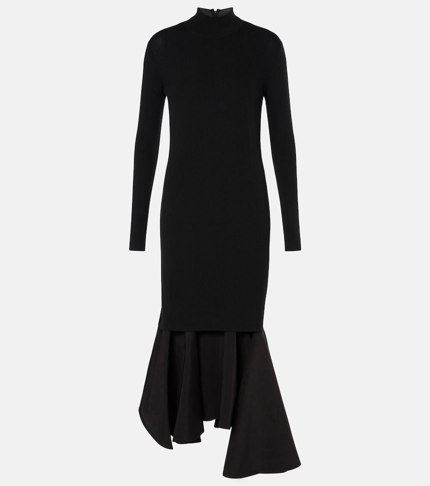 Bottega Veneta Ruffled midi dress. Bottega Veneta 荷叶边中长连衣裙