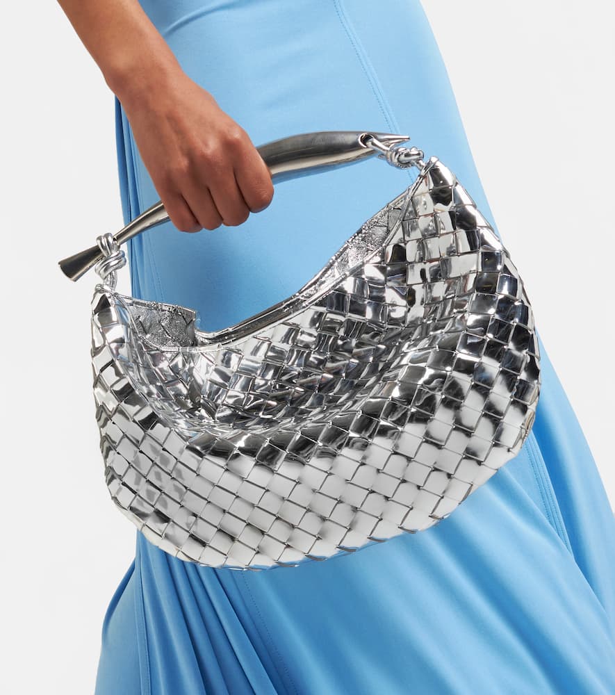 Bottega Veneta Sardine Intrecciato mirrored leather tote bag