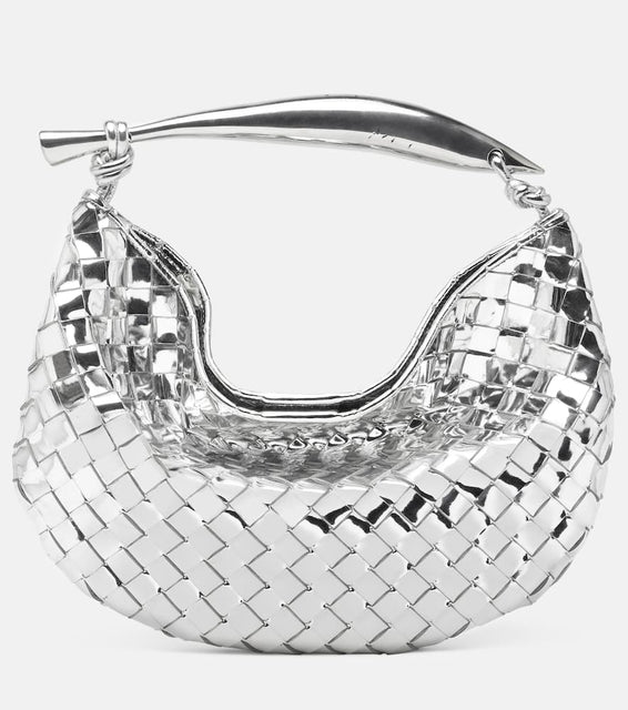 Bottega Veneta Sardine Intrecciato mirrored leather tote bag. Shop Bottega Veneta Top-Handle Bags for women now.