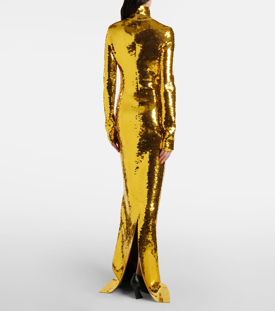Bottega Veneta Sequined turtleneck gown