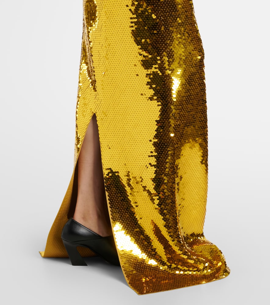 Bottega Veneta Sequined turtleneck gown