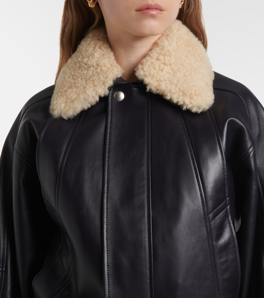 Bottega Veneta Shearling-trimmed leather blouson