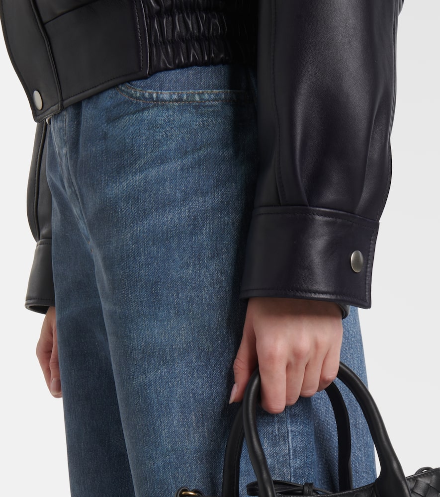 Bottega Veneta Shearling-trimmed leather blouson