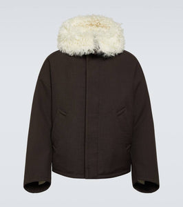 Bottega Veneta Shearling-trimmed wool parka