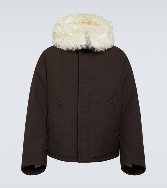 Bottega Veneta Shearling-trimmed wool parka