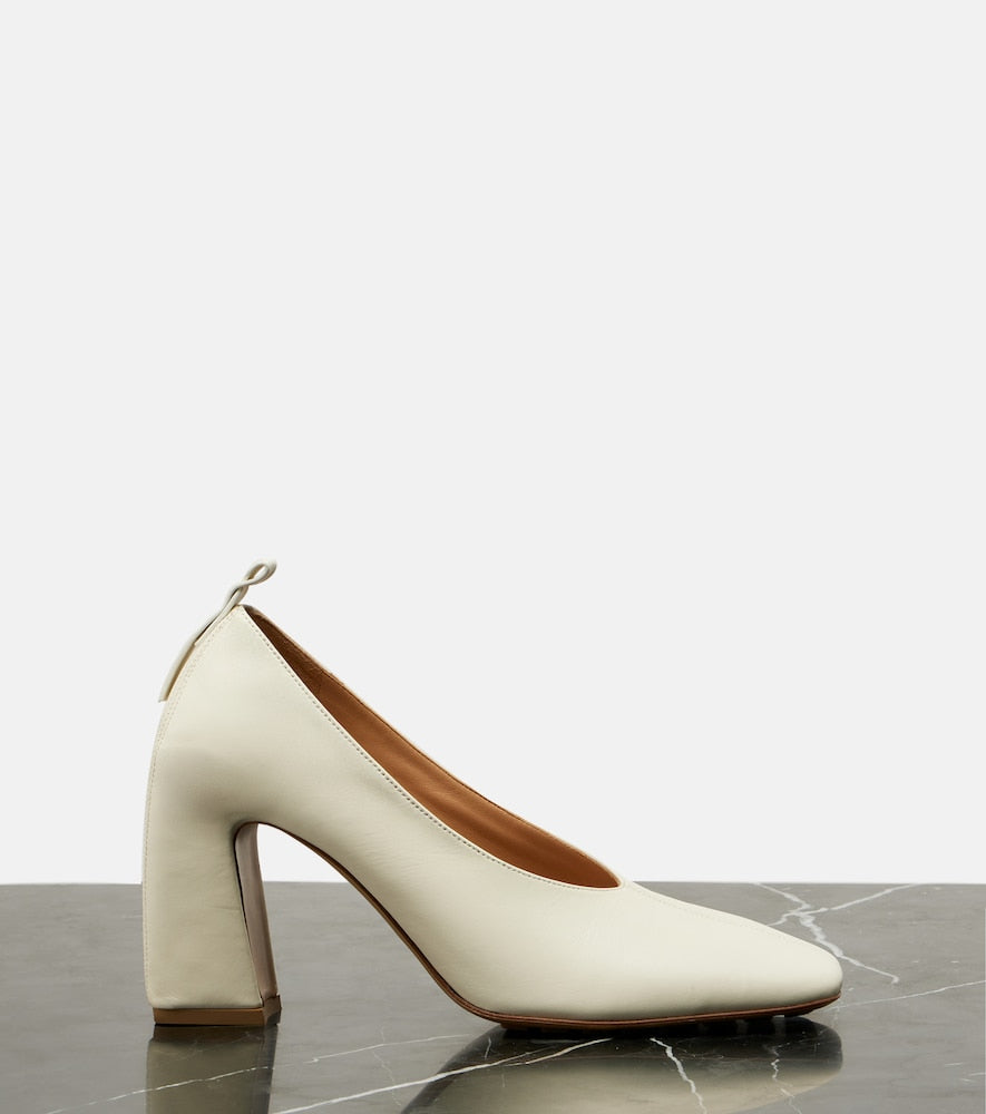 Bottega Veneta Allegra leather pumps (White) - High-Heel Pumps