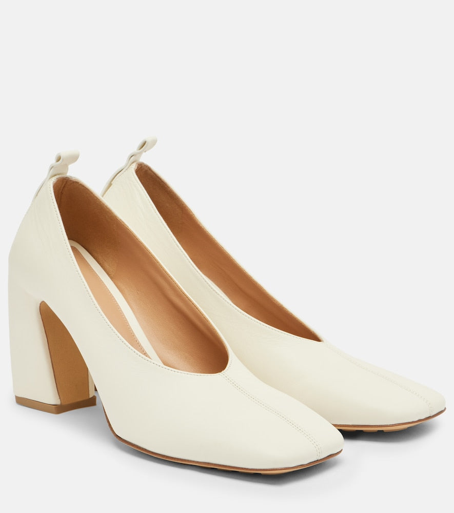 Bottega Veneta Allegra leather pumps (White) - High-Heel Pumps