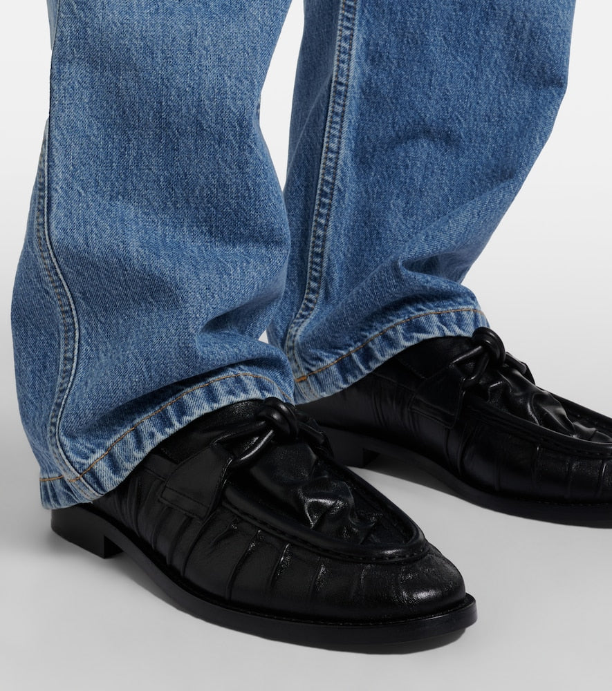 Bottega Veneta Astaire Knot leather loafers in Black - Loafers
