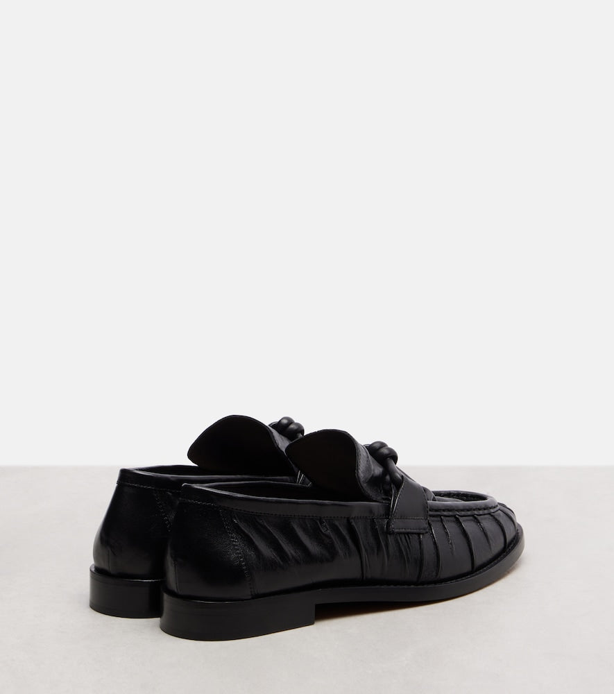 Bottega Veneta Astaire Knot leather loafers in Black - Loafers