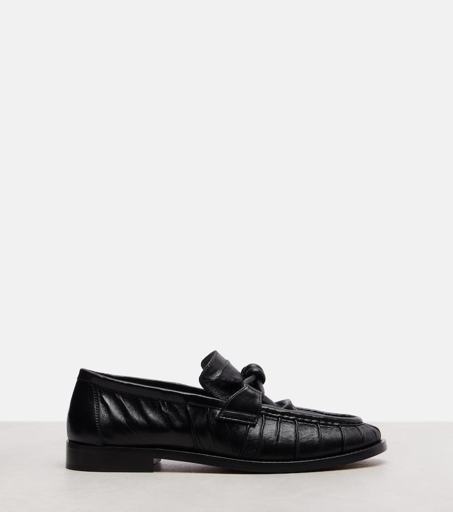 Bottega Veneta Astaire Knot leather loafers in Black - Loafers