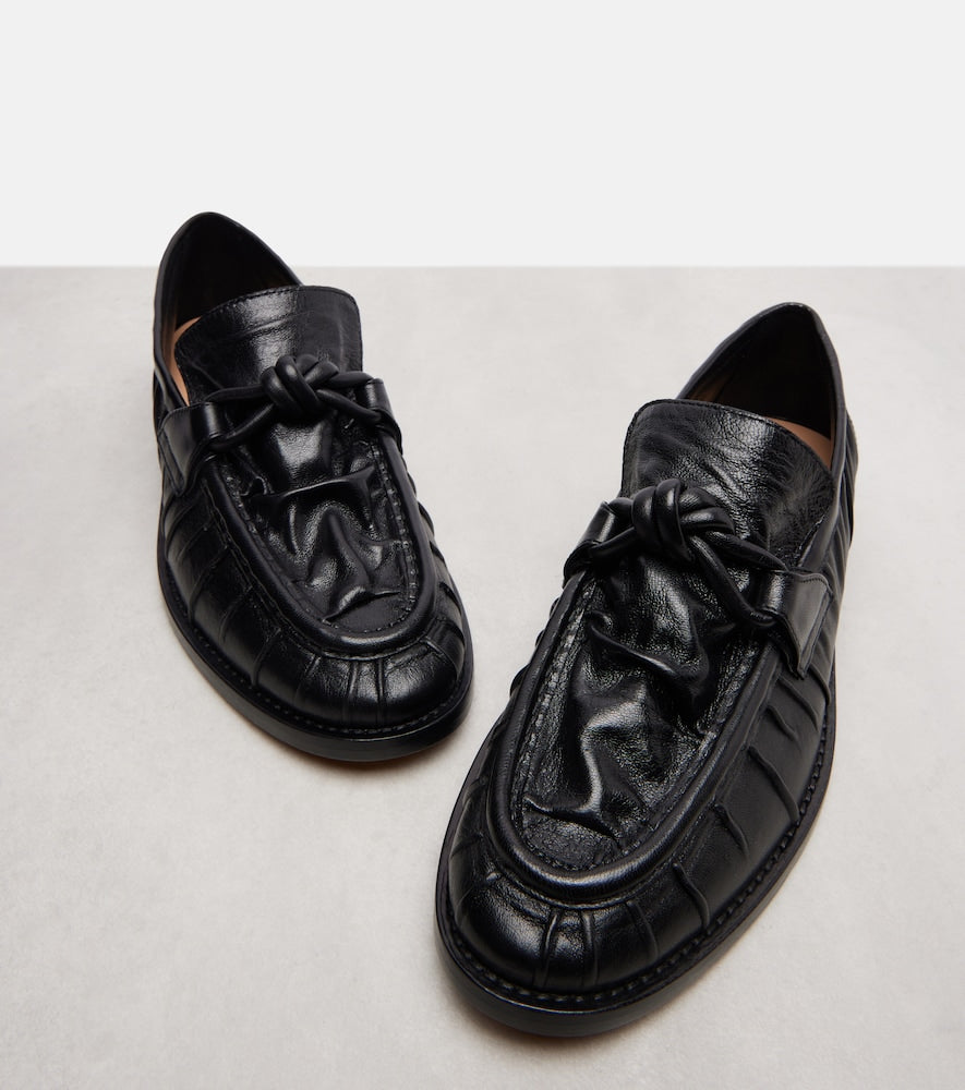 Bottega Veneta Astaire Knot leather loafers in Black - Loafers