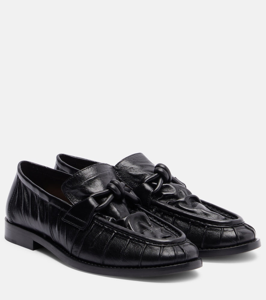 Bottega Veneta Astaire Knot leather loafers in Black - Loafers