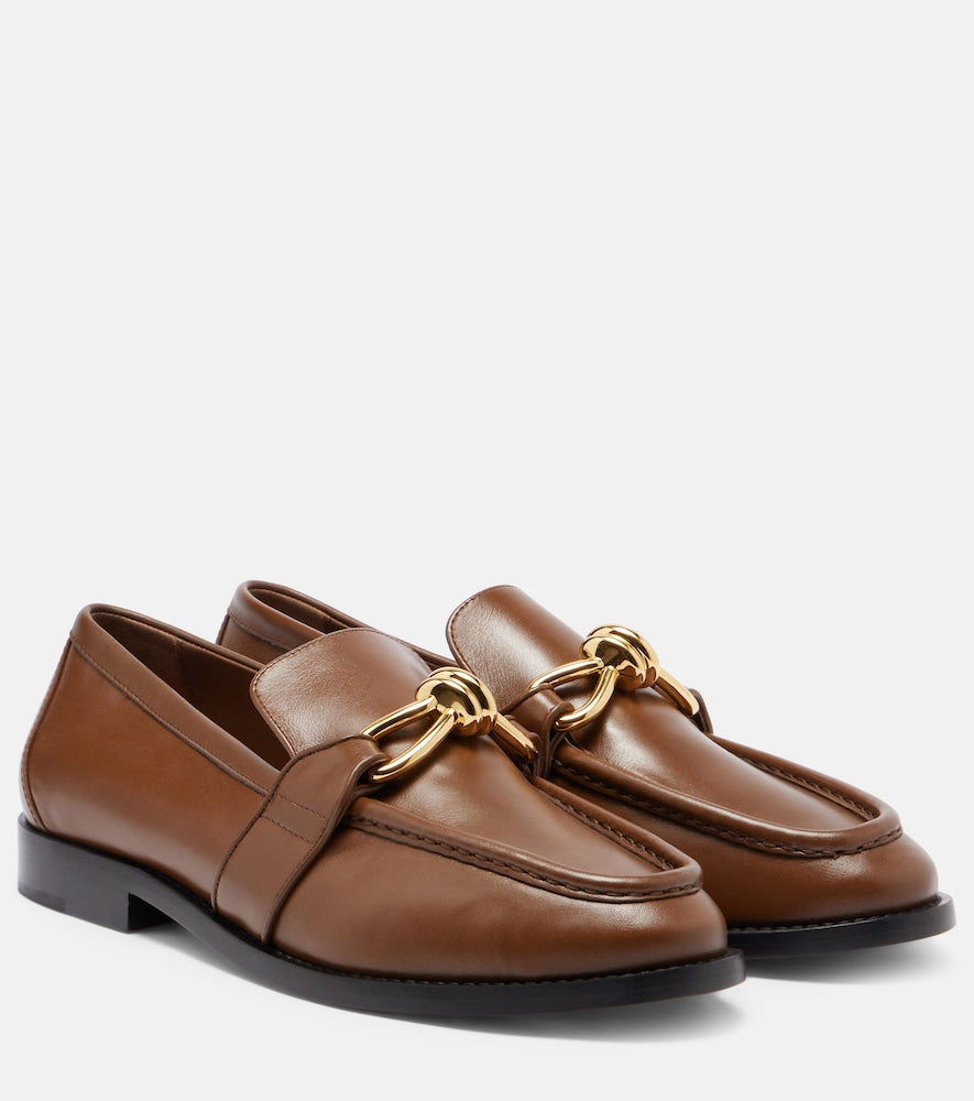 Bottega Veneta Astaire Knot leather loafers (Brown) - Loafers
