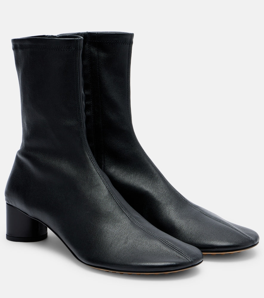 Black Bottega Veneta Cherry leather ankle boots - Mid Heel Boots