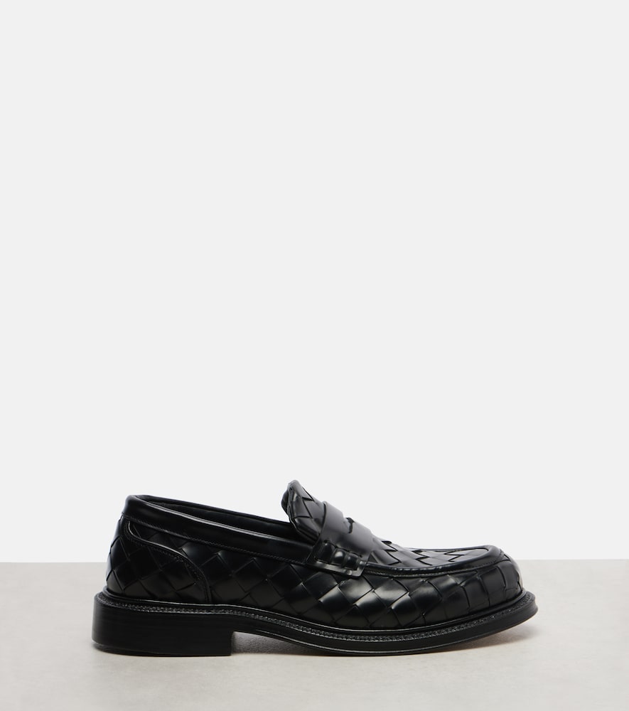 Bottega Veneta James Intrecciato leather loafers - Black Loafers