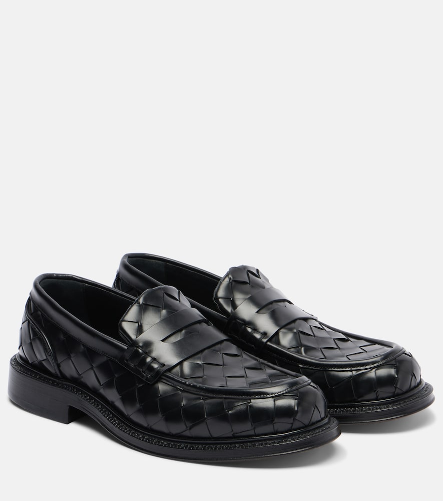 Bottega Veneta James Intrecciato leather loafers - Black Loafers
