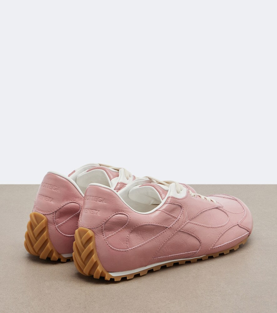 Bottega Veneta Orbit Flash leather sneakers (Pink) - Low-Top Sneakers