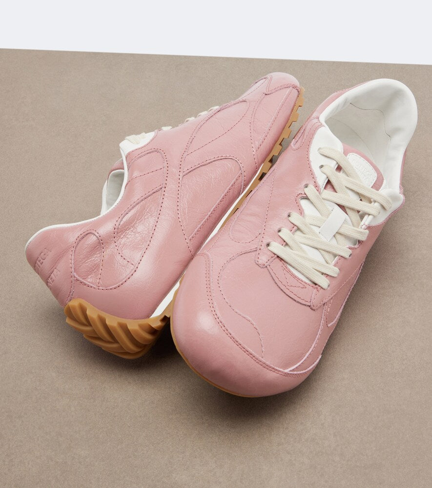 Bottega Veneta Orbit Flash leather sneakers (Pink) - Low-Top Sneakers