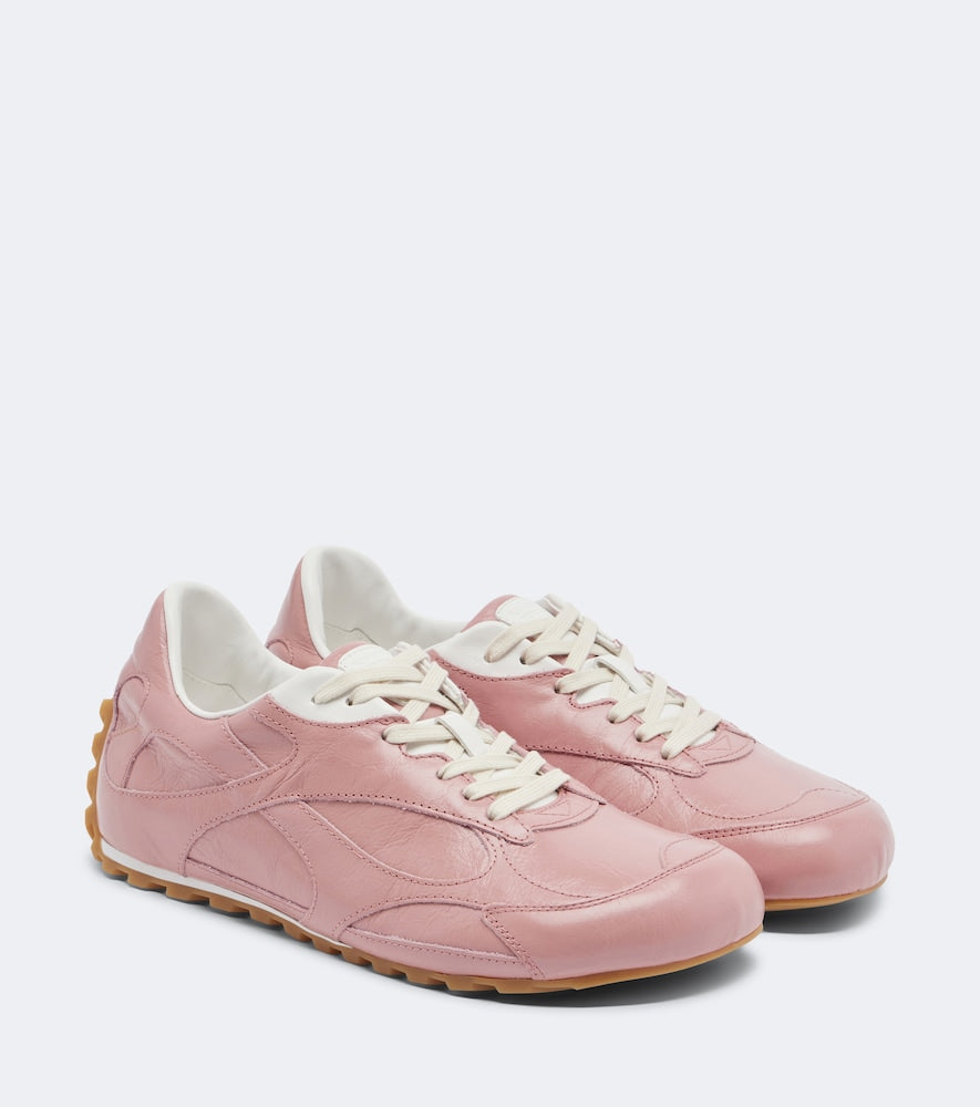 Bottega Veneta Orbit Flash leather sneakers (Pink) - Low-Top Sneakers