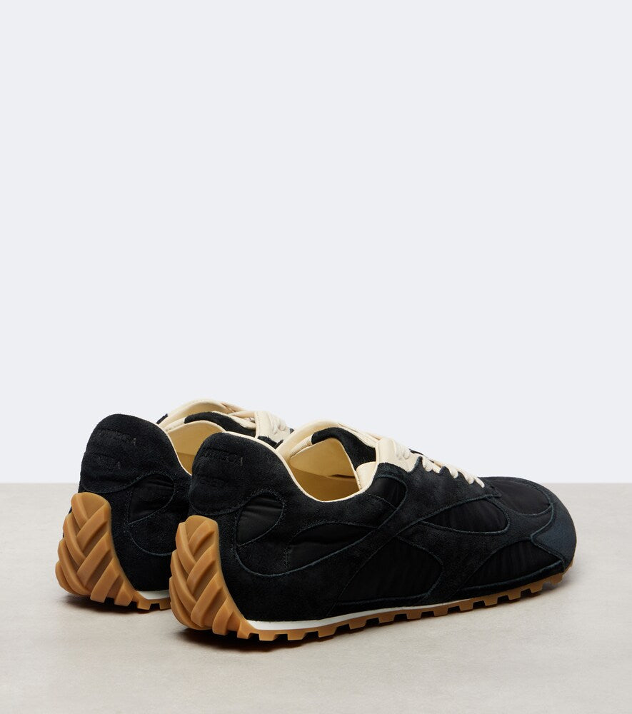 Black Bottega Veneta Orbit Flash suede-trimmed sneakers - Low-Top Sneakers