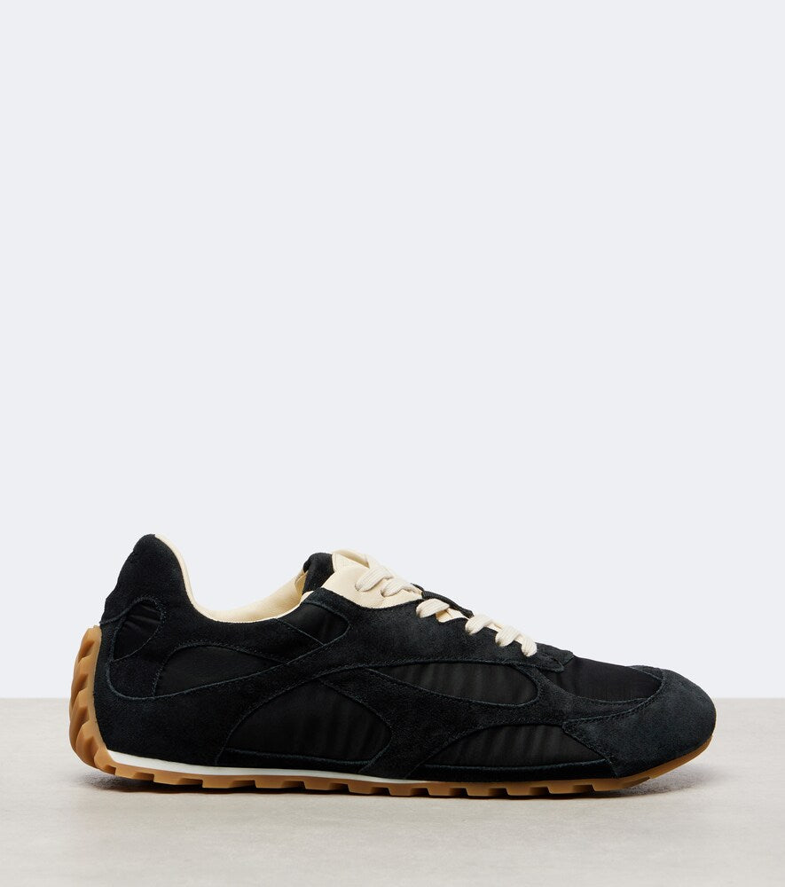 Black Bottega Veneta Orbit Flash suede-trimmed sneakers - Low-Top Sneakers