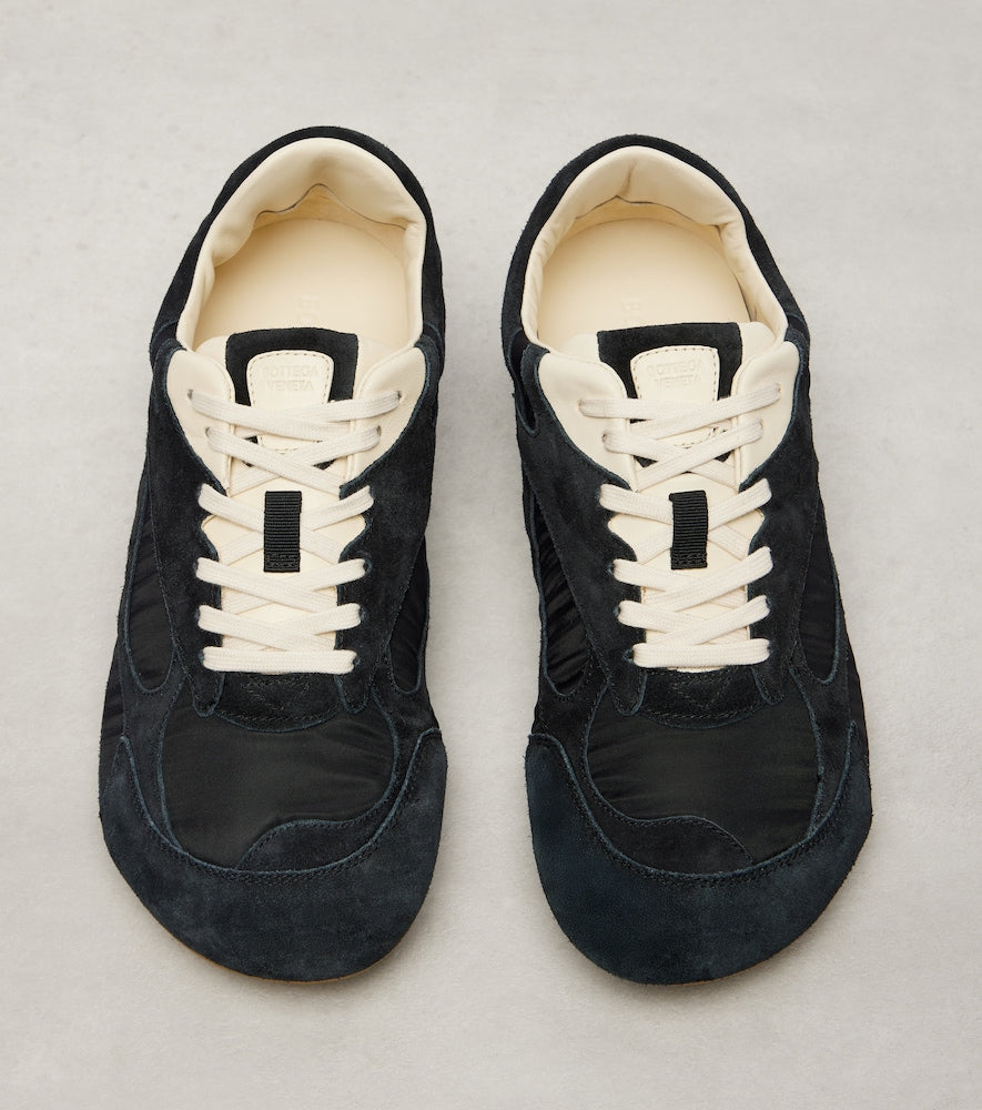 Black Bottega Veneta Orbit Flash suede-trimmed sneakers - Low-Top Sneakers