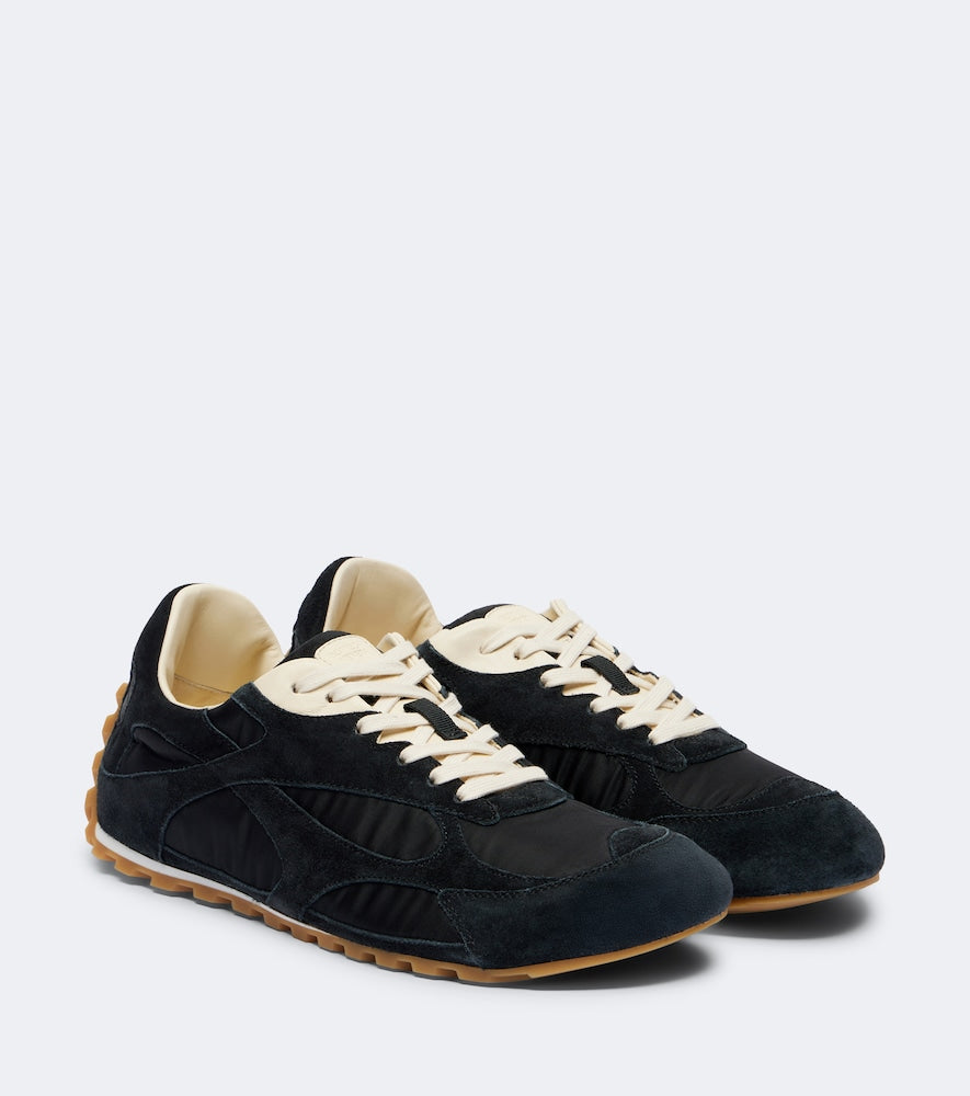 Black Bottega Veneta Orbit Flash suede-trimmed sneakers - Low-Top Sneakers