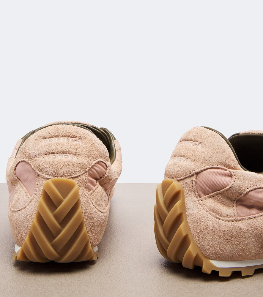 Bottega Veneta Orbit Flash suede-trimmed sneakers - Pink Low-Top Sneakers