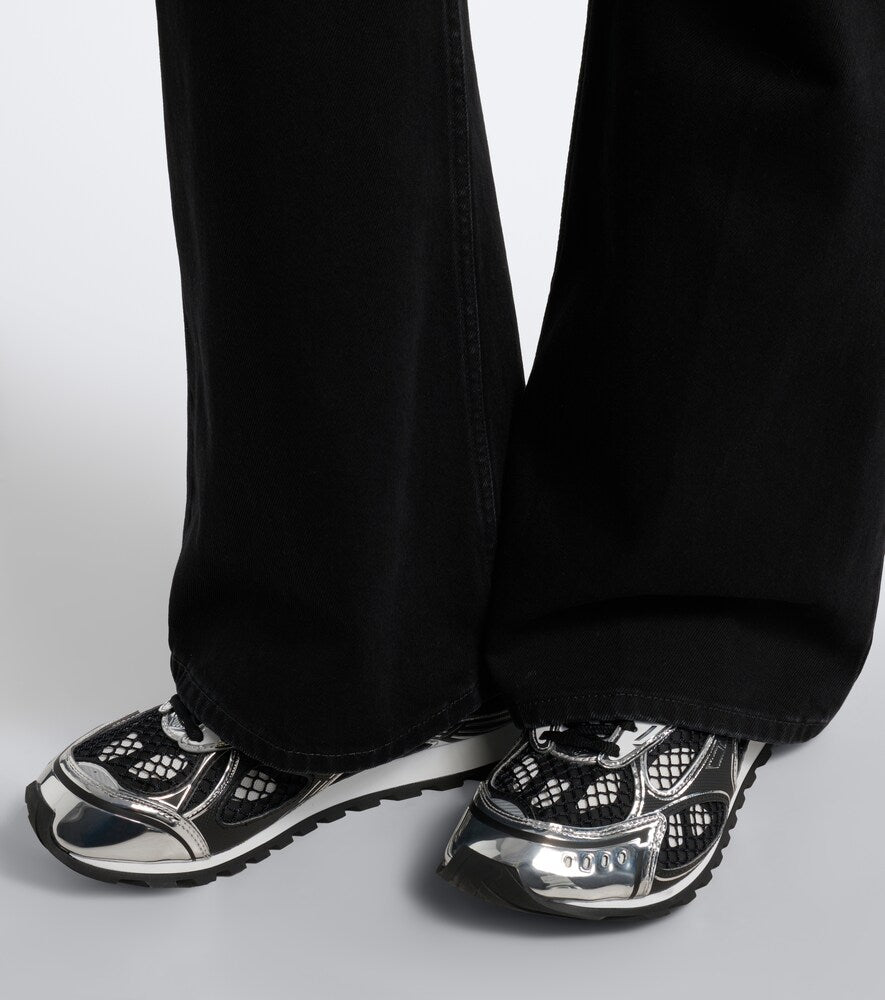 Silver Bottega Veneta Orbit metallic sneakers - Low-Top Sneakers