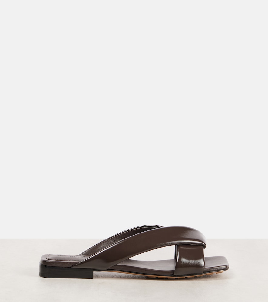 Bottega Veneta Riva leather sandals - Brown Flat Sandals