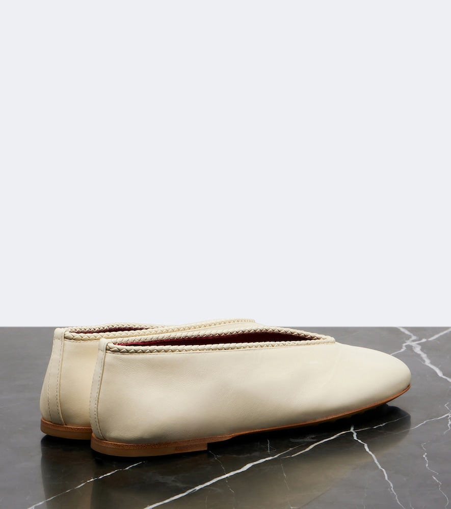 Bottega Veneta Rosa leather ballet flats in White - Ballerina Flats