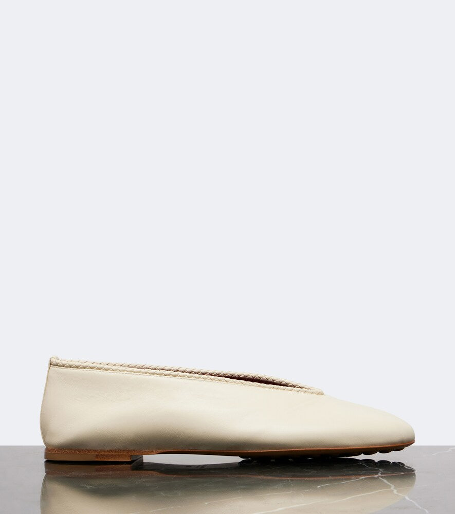 Bottega Veneta Rosa leather ballet flats in White - Ballerina Flats