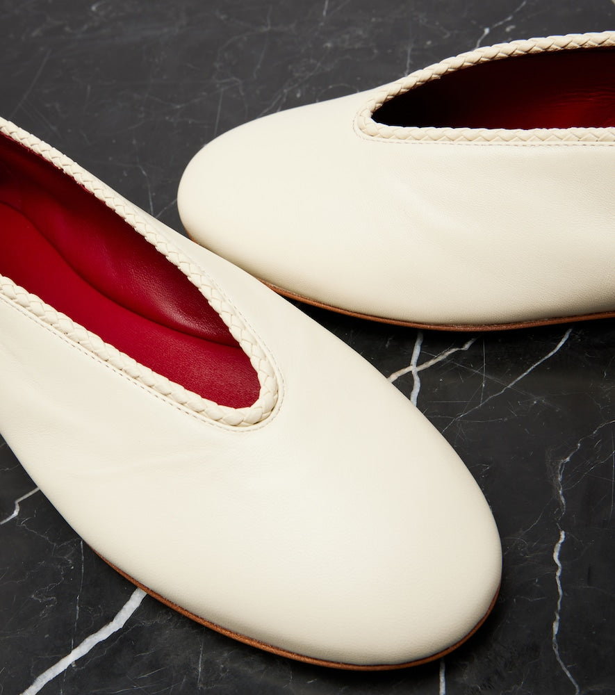 Bottega Veneta Rosa leather ballet flats in White - Ballerina Flats