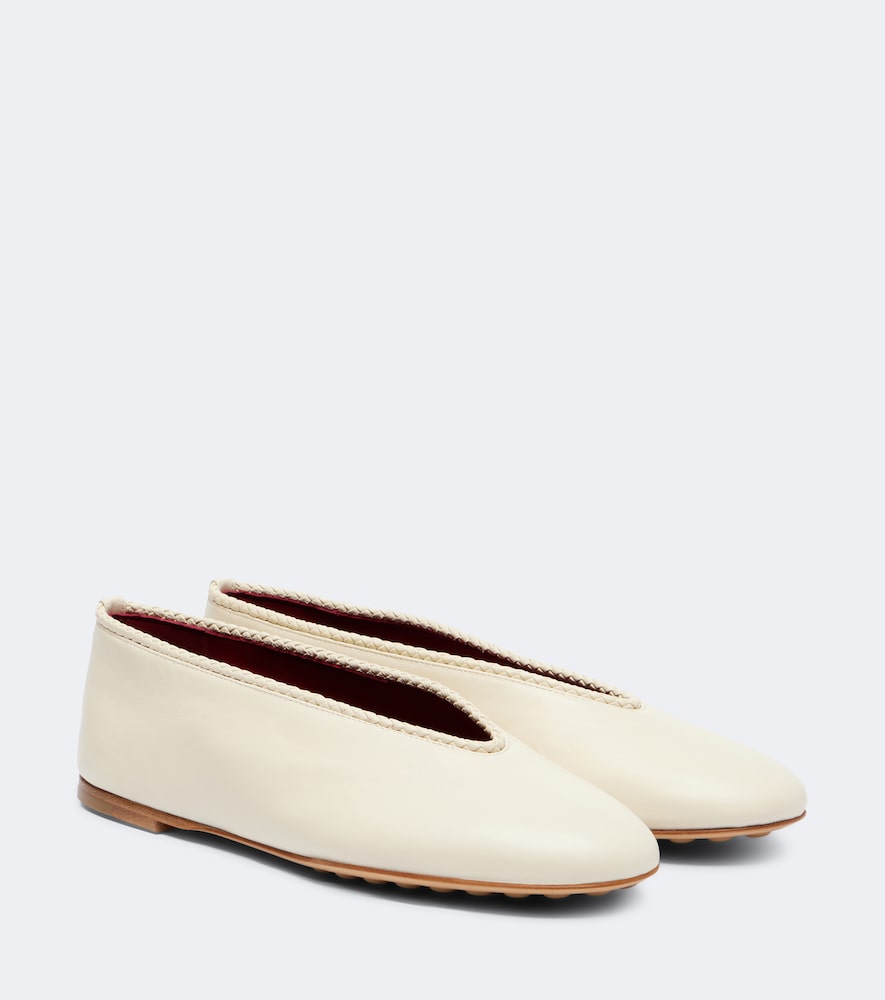 Bottega Veneta Rosa leather ballet flats in White - Ballerina Flats