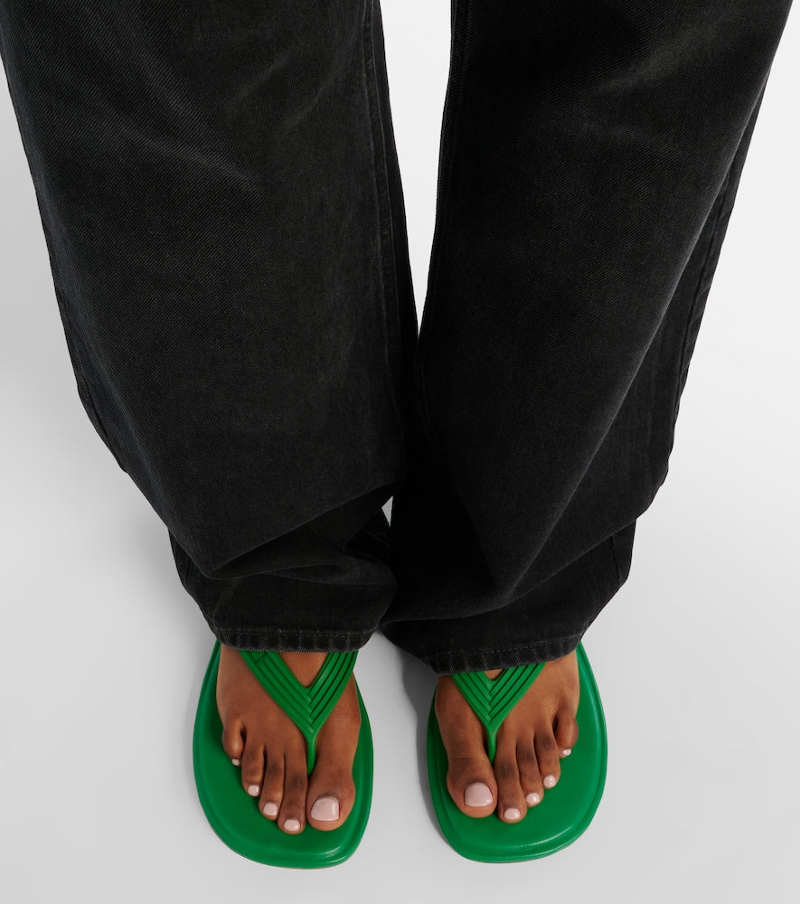 Green Bottega Veneta Sampieri thong sandals - Flat Sandals