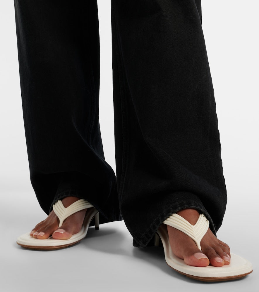 White Bottega Veneta Sampieri thong sandals - Heeled Sandals