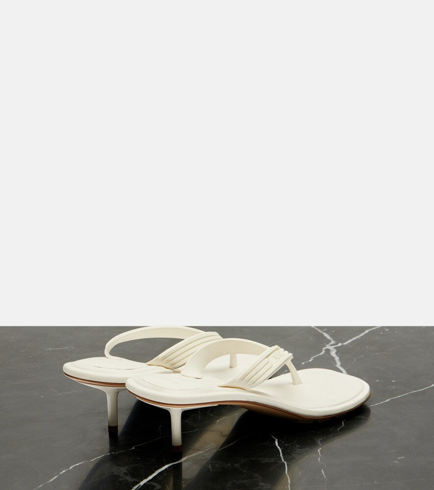 White Bottega Veneta Sampieri thong sandals - Heeled Sandals