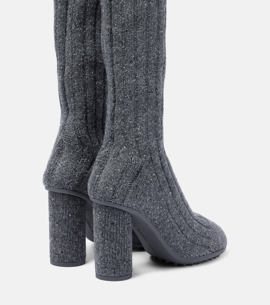 Bottega Veneta Wool-blend knee-high sock boots