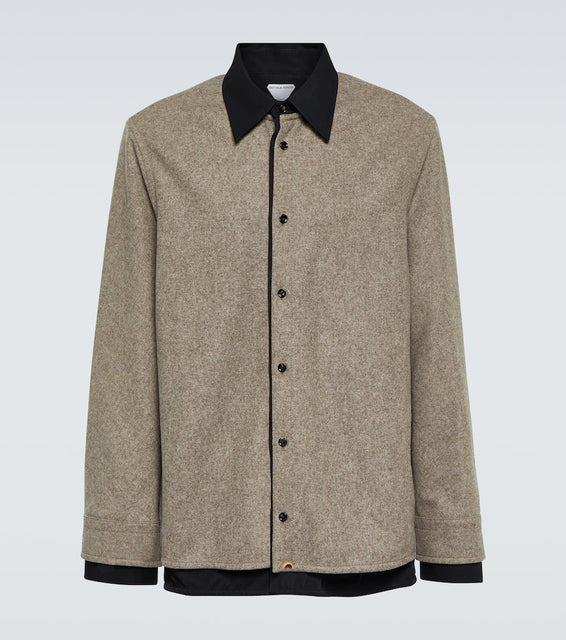 Bottega Veneta Wool flannel overshirt