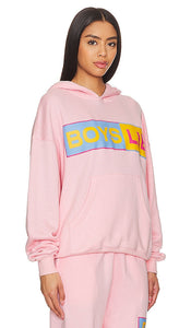 Boys Lie Better Half Boyfriend Hoodie in Rose