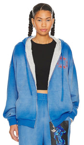 Boys Lie Electric Love Interlock Zip-up Hoodie in Blue - Sweat à capuche zippé Lie Electric Love Interlock pour garçon en bleu - 男孩 Lie Electric Love 蓝色联锁拉链连帽衫 - Lie Electric Love Interlock-Kapuzenpullover mit Reißverschluss für Jungen in Blau - Boys Lie Electric Love 인터록 집업 후디 블루 색상 - Felpa con cappuccio e zip da ragazzo Lie Electric Love Interlock in blu
