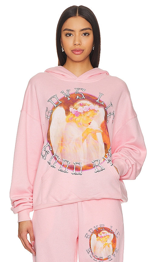 Boys Lie Goodbye Again Boyfriend Hoodie in Rose - Sweat à capuche petit ami Lie Goodbye Again pour garçons en rose - 男孩再次告别男友玫瑰色连帽衫 - Jungen Lie Goodbye Again Boyfriend-Kapuzenpullover in Rosa - Boys Lie Goodbye Again 보이프렌드 후디 - Felpa con cappuccio da ragazzo Lie Goodbye Again in rosa