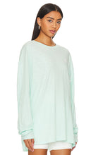 Boys Lie Head Over Heels Long Sleeve Boyfriend Tee in Teal