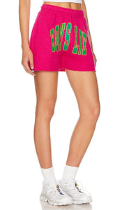 Boys Lie Pucker Up Brady Shorts in Pink