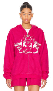 Boys Lie Pucker Up Hoodie in Pink